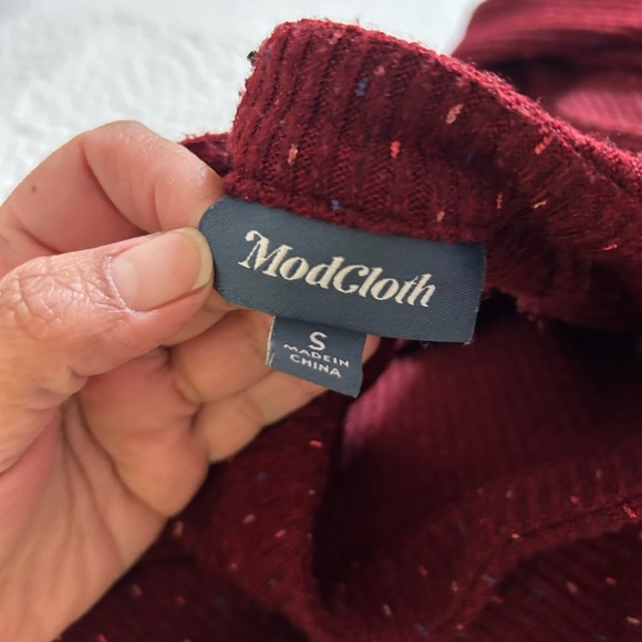 ModCloth Elegant Burgundy confetti  Dress.Like New Condition. - Picture 7 of 10